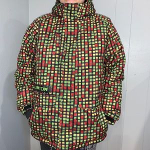 Burton graphic design snowboard jacket.